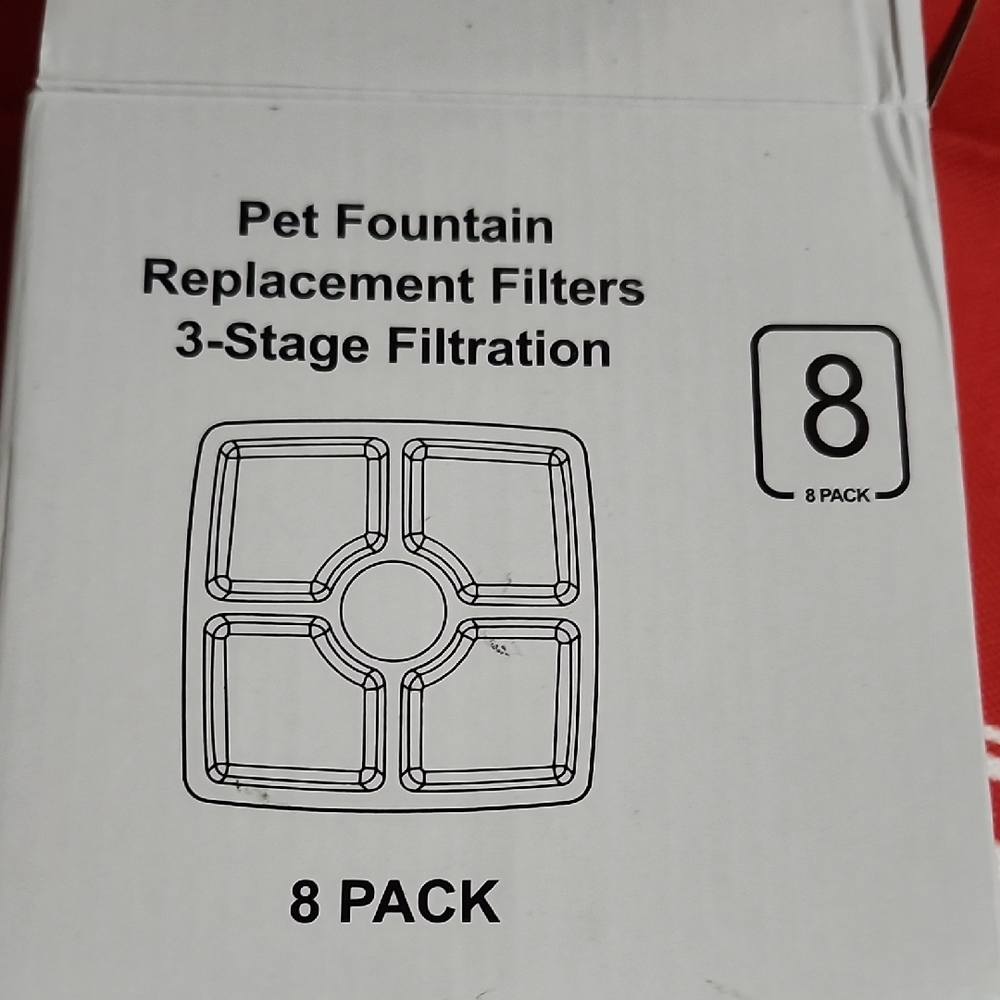 Pet Fountain Replacement Filters 8 Pack